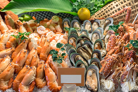 冰上海食食物牡蛎自助餐动物甲壳美味海鲜橙子起动机贝类图片