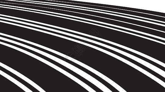 抽象背景 黑白曲线线艺术打印拨号溪流海浪曲线赛车地平线马场小路图片