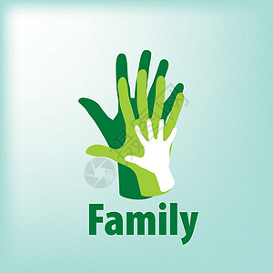 以手的形式家庭图标 它制作图案矢量父母创造力手印社会团结父亲团队友谊艺术插图图片