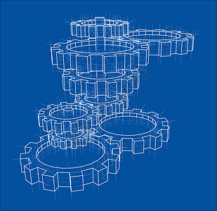 3D 齿轮 韦克托草图圆圈纽带工程线条车辆工业技术机械绘画图片