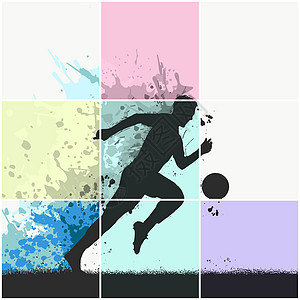 足球选手踢球 运动的插图图片