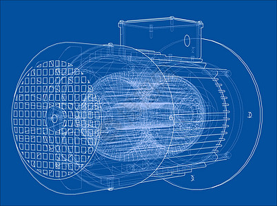 电动机草图 韦克托交流齿轮发电机电磁工程绘画工厂速度力量引擎图片