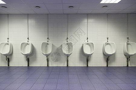 公共厕所绅士们小便池男性洒水器垃圾桶房间奢华陶瓷建筑学制品图片