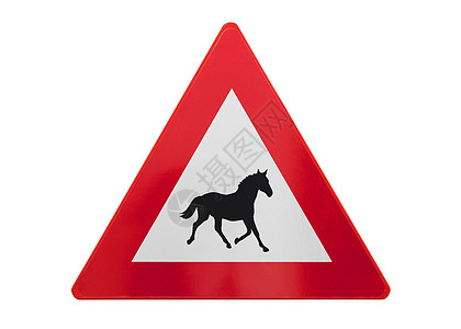 孤立的交通标志     马安全红色路标对角线木板白色三角形注意力警告危险背景图片
