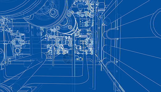 工业设备草图 韦克托汽油活力气体工厂龙头设施阀门管道工程配件图片