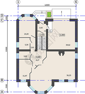 房子的平面图 建筑背景图片