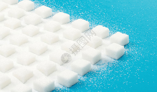 白糖糖立方体无缝葡萄糖白色阴影营养甜食食物结晶烹饪蓝色图片