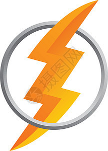 橙色雷电标志日志速度金属橙子金属板闪电黄色图片