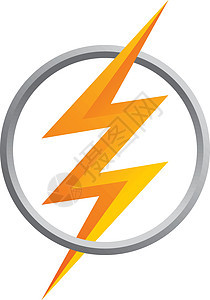 橙色雷电标志日志橙子黄色闪电金属金属板速度图片