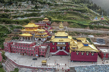 慈悲寺女神建筑建筑学寺庙建筑物旅游经幡旅行背景图片