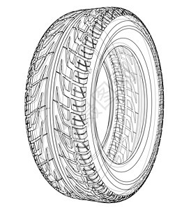 车胎轮胎概念驾驶运输3d圆形绘画服务卡车车皮机器圆圈背景图片