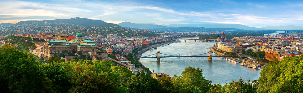 布达佩斯全景观观光城堡日落遗产钓鱼公园日出天际山脉城市图片