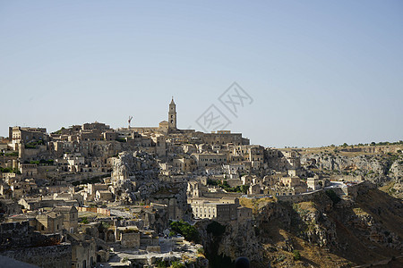 在 Matera  石头 上查看村庄全景明信片文化遗产风景建筑学历史性旅游洞穴图片