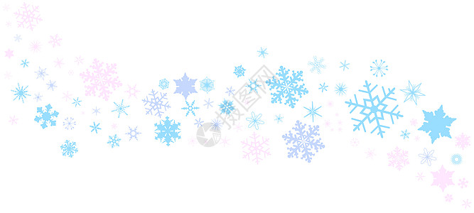 Snowflake 碎雪条横幅下雪季节性插图艺术绘画艺术品背景
