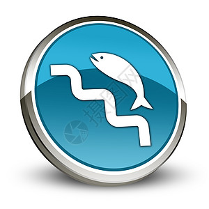 图标 按钮 象形鱼梯野生动物安全梯子迁移纽扣鱼步指示牌文字鱼道海洋图片