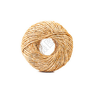 黄麻绳卷在白色上被孤立纤维家庭农业编织剑麻乡村回收国家生态棕褐色图片