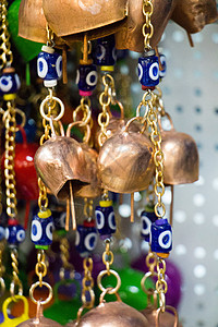 用于动物的旧古董式金属铃黄铜古董音乐奶牛农场编钟钟声图片