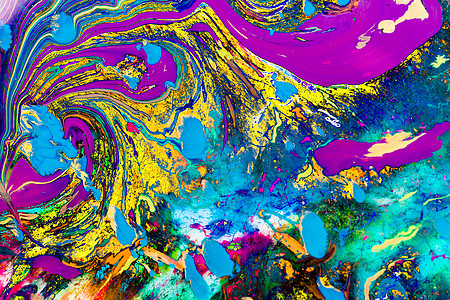 抽象 grunge 艺术背景纹理与五颜六色的油漆 spla脚凳花纹彩虹纺织品墙纸工匠火鸡染料艺术品装饰品图片