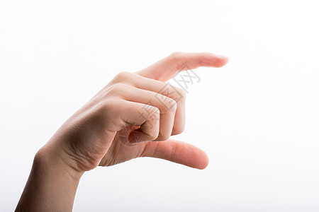 手工测量尺寸男人白色女性手指手势背景图片