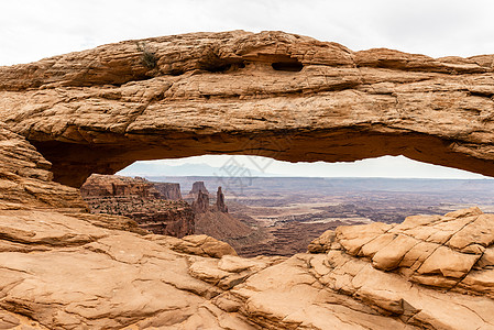 犹他州Canyonland国家公园Mesa Arch地标土地沙漠峡谷悬崖轮缘旅游环境砂岩旅行图片