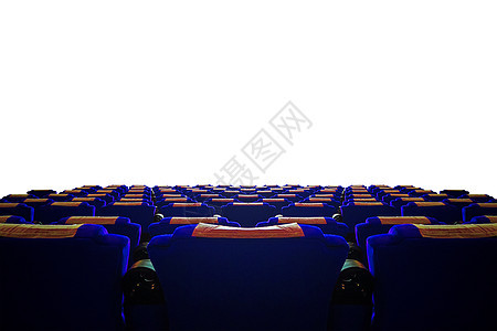 蓝色座位的电影厅图片