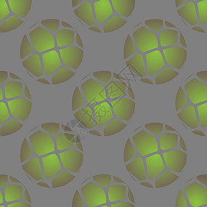 Ball 打印 无缝模式 带有绿色圆环 矢量插图图片