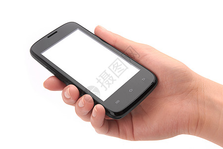 移动电话商业白色讲话技术触摸屏按钮展示电子黑色棕榈高清图片