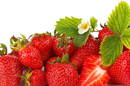 草莓水果小吃饮食美食生物养分浆果食物叶子图片