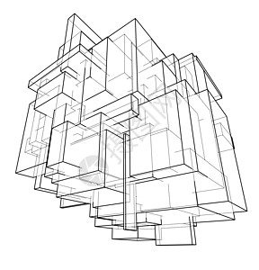 线框框 素描样式技术创造力盒子网络商业造型粒子金属白色多边形图片