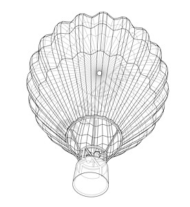 轮廓热气球旅行冒险篮子绘画空气蓝图白色技术乐趣航班图片