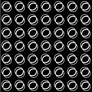 与环环相扣的无缝模式 矢量艺术抽象派白色黑色图形化插图灰阶光学圆圈操作瓷砖图片