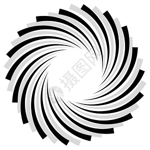 或旋转抽象单色图形 向量图形化操作插图灰阶催眠白色涡流螺旋艺术光学图片