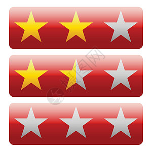 带有 3 颗星的星级评级图形 用于顾客班级审查表决估价速度评分投票质量排行图片