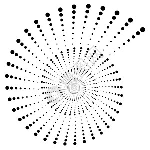 白体上的抽象点形电流 蜗牛元素抽象派灰阶漩涡插图操作同心眼睛径向艺术白色图片