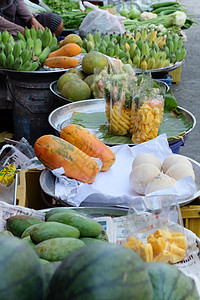 户外市场街头街头市场蔬菜水果旅游香蕉零售文化摄影生意食品饮料背景