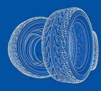 汽车轮胎概念  3 的矢量渲染圆形橡皮服务草图圆圈团体卡车剪影车皮车轮图片