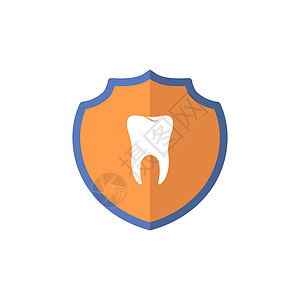 盾牌Logo类型 清洁牙齿保护信号 警卫标志 医疗图标图片