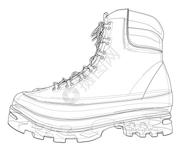 男装引导概念  3 的矢量渲染工作靴衣服男士剪影收藏靴子配饰鞋类男人草图背景图片