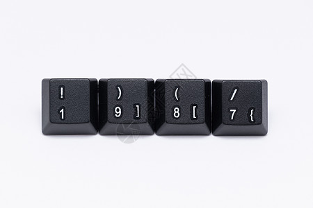 不同年份字名键盘黑键数字正方形按钮字体英语拉丁插图字母白色技术背景图片