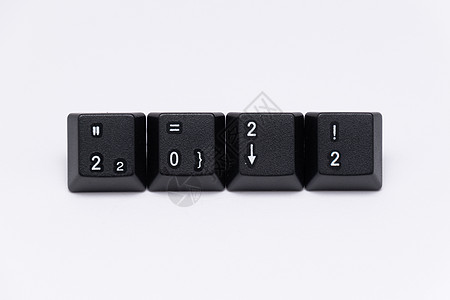 不同年份字名键盘黑键打字机白色电脑按钮英语正方形帽子字体钥匙黑色背景图片