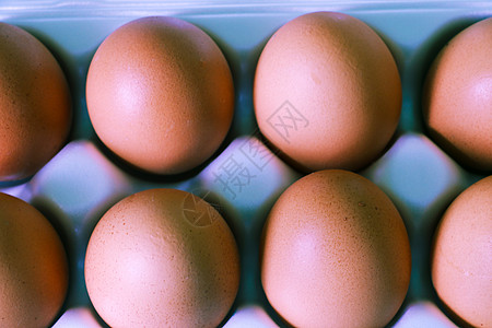 鸡蛋包装纸盒中的黄色鸡蛋 空间背景空旷家禽包装剪裁蛋壳动物纸板早餐托盘自然农场背景