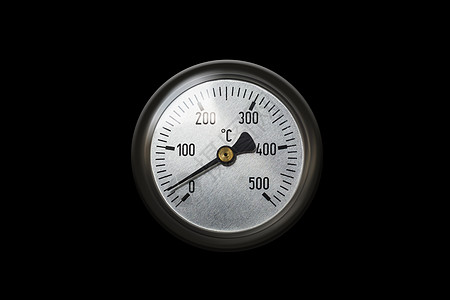 孤立的加热器产生的摄氏温度计温度测量仪仪表测量摄氏度黑色数字宏观白色温度计工具圆形图片