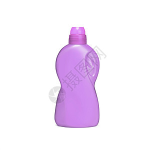 白底隔离的塑料化化学剂瓶产品液体白色包装化学洁净紫色柔软剂塑料洗涤图片