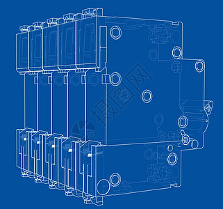 自动断路器概念 韦克托电缆活力路器盒子电压插图技术开关柜断路器保险丝图片