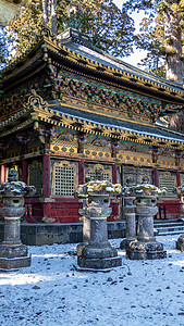 日本Nikko的托绍古神社历史性寺庙日光历史建筑文化佛教徒石头神道旅行图片