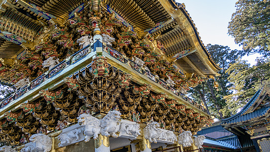 日本Nikko的托绍古神社宗教将军旅行遗产寺庙神社世界遗产石头神道日光图片