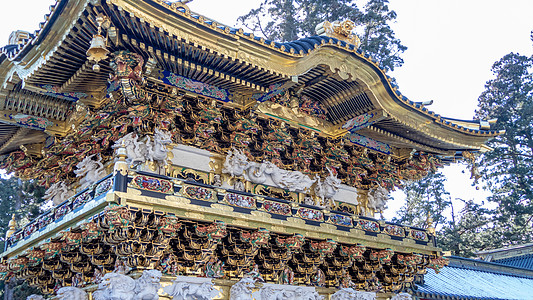 日本Nikko的托绍古神社遗产历史神道历史性宗教将军佛教徒神社旅行寺庙图片