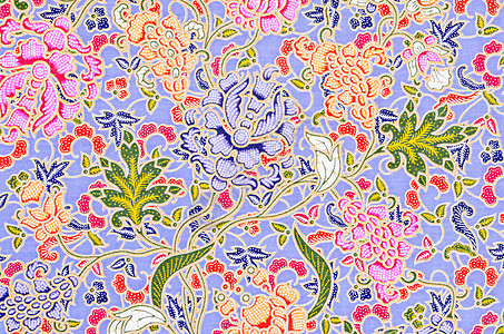 美丽的艺术泰国蜡染图案树叶墙纸绘画遗产工艺围裙织物文化传统纺织品图片