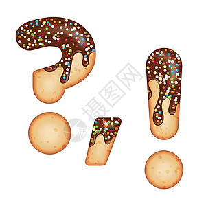 诱人的排版 字体设计  3D 甜甜圈标点符号 gl图片