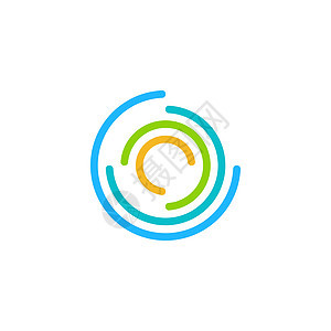 环圆圈徽标概念 全球扭曲球体轮廓线标志符号图标矢量设计图片